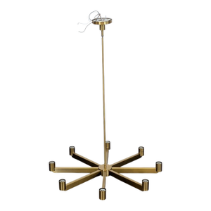 Contemporary Kuzco Lighting Claire Modern 8-Light Chandelier in Brushed Brass Finish