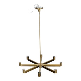 Kuzco Lighting Claire Modern 8-Light Chandelier in Brushed Brass Finish For Sale