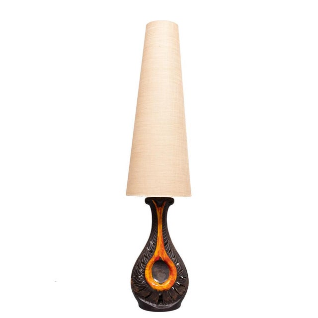 Large Fat Lava Ceramic Floor Lamp from Walter Gerhards, West Germany, 1970s For Sale - Image 12 of 12