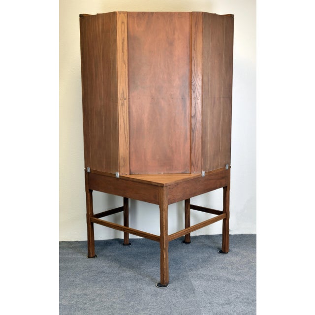 1960s 1960s A. Brandt Ranch Oak Rustic Southwest Corner Desk with Bookcase - 2 Pieces For Sale - Image 5 of 12