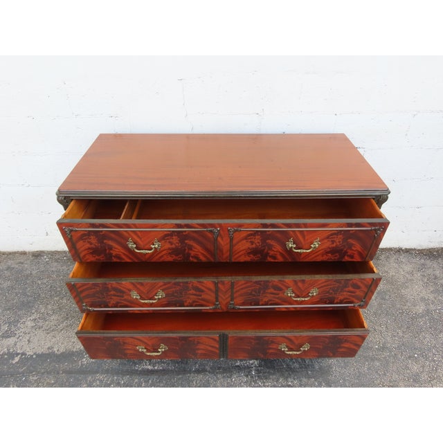 Early 1900s Carved Flame Mahogany Low Dresser Bathroom Vanity 6325 For Sale - Image 16 of 18