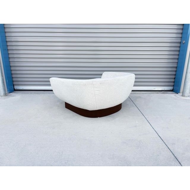 1970s Mid Century Walnut Barrel Chair, Refinished For Sale - Image 10 of 12