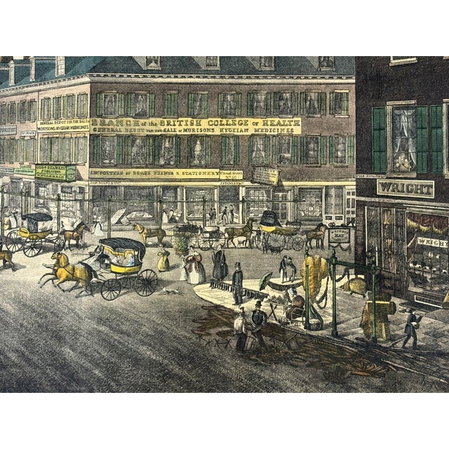 1940s Vintage Lithograph of 19th Broadway Panoramic by Stanley" 39.75"w For Sale - Image 5 of 10