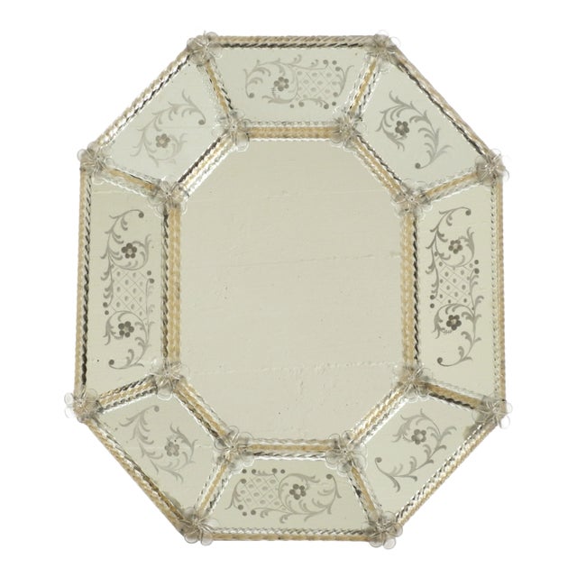 Mid-Century Modern Italian Wall Mirror with Murano Glass Frame, 1950s For Sale