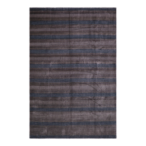 Modern Grass Kylo Black/Ivory Wool Rug - 8'4''x9'8''
