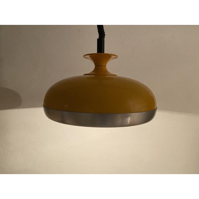 Vintage Space Age Hanging Lamp in Bright Yellow, 1960s For Sale - Image 15 of 18