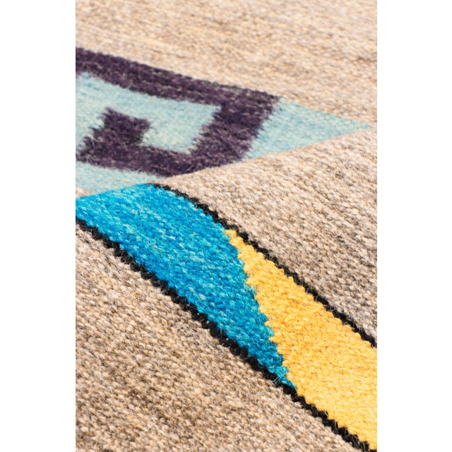 Modern Pasargad Home Tuscany Mocha Wool Area Rug- 4' 2'' X 5'11'' For Sale - Image 3 of 5