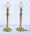 Mid-Century Modern Pair of Stiffel Brass Table Lamps & Shades Mid-Century Modern American 1990 For Sale - Image 3 of 13