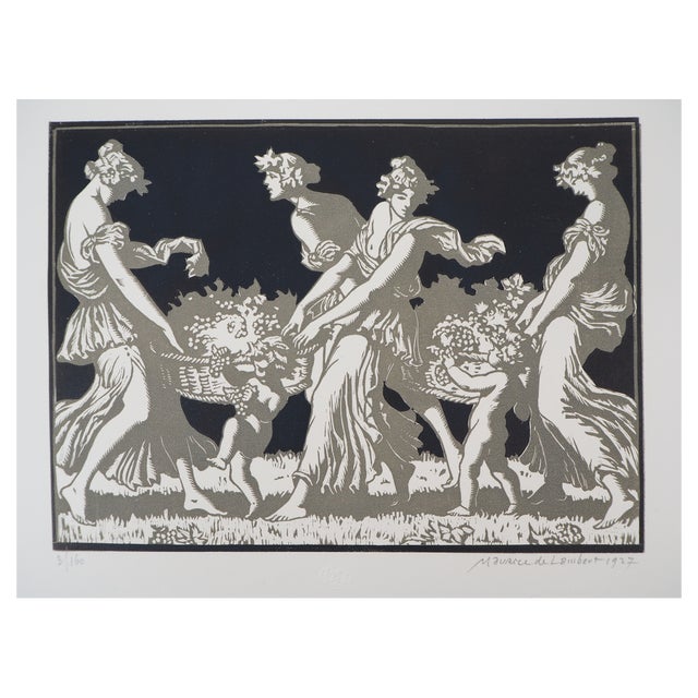 Maurice De Lambert, Tribute to Bacchus, The Harvest, 1927, Etching For Sale