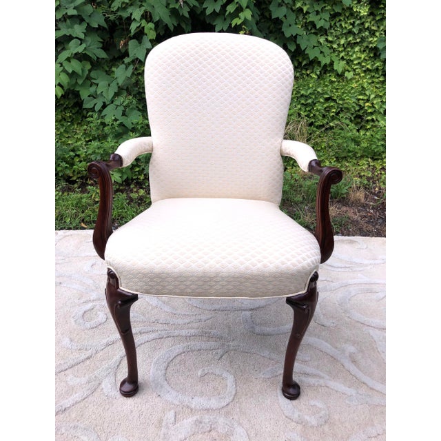 Vintage Southwood Carved Mahogany Queen Anne Style Accent Chair Chairish