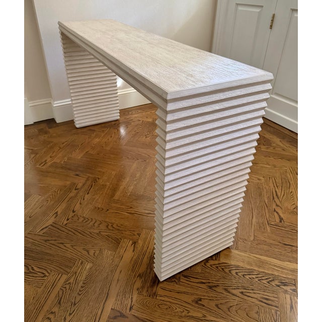 Wood Mr Brown Belmont Console Table For Sale - Image 7 of 9