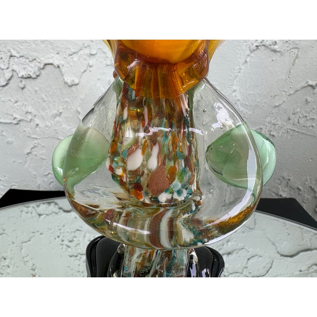 Glass Vintage Tuscany Italian Hand-Blown Art Glass Clown Figurine With Aventurine Inclusions For Sale - Image 7 of 12