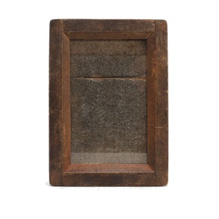 20th Century Rustic Wooden Photo Frame with Glass, France, 1920s For Sale