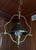 Beautiful solid brass, train station lamp with black lampshade. Perfect over a dining table, a game table or a billiard...