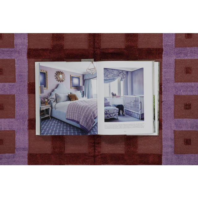 Red Rug & Kilim’s Indian Dhurrie Rug in Red and Purple Geometric Pattern For Sale - Image 8 of 9