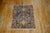 Early 20th Century Zabihi Collection Navy Ground Scatter Size Persian Heriz Rug - 3'4" x 4'5" For Sale In New York - Image 6 of 6