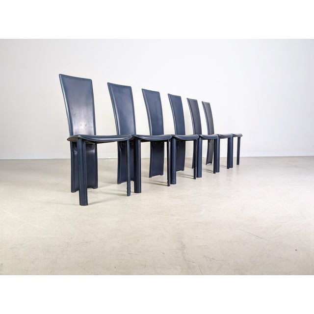 Italian Handmade Chairs by Psyra for Frag, 1980s, Set of 6 For Sale - Image 5 of 13