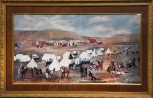 1990s Cowboy Camp During the Roundup Print, Framed