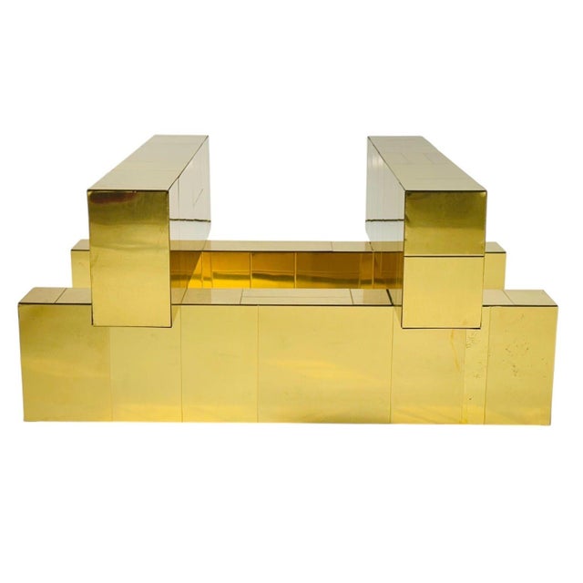 Paul Evans Cityscape Brass Coffee Table W/Smoked Glass, 1970 For Sale In Chicago - Image 6 of 10