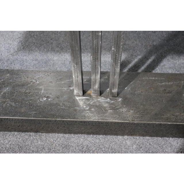 Marble and Metal Console Table For Sale In Philadelphia - Image 6 of 8