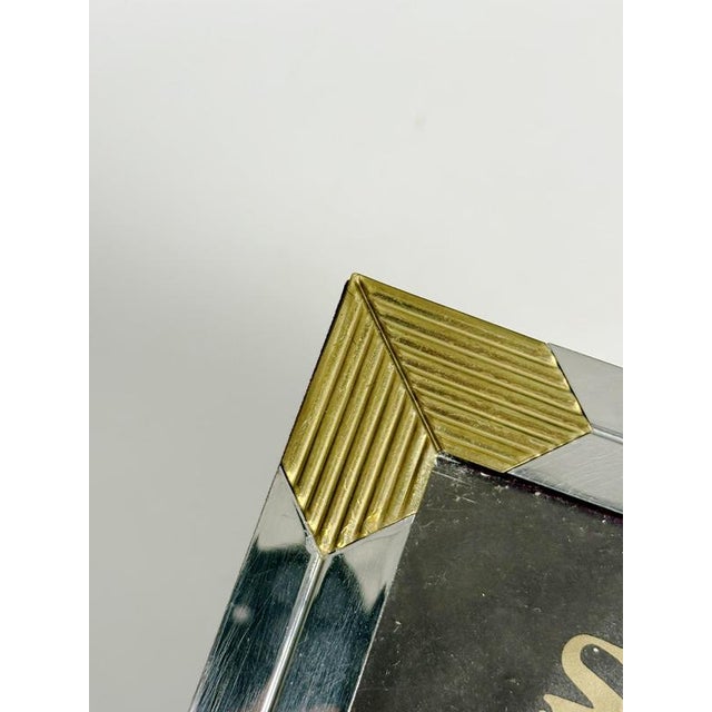 Gold Vintage Metal Photo Frame, France, 1970s For Sale - Image 8 of 14
