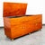 Beautiful mahogany audio cabinet with plenty of storage and functionality. Sits on brass casters. The top lids lift up if...