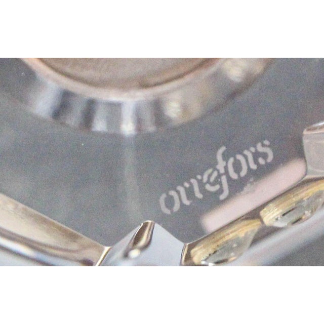Orrefors Sweden Orion Crystal Desk Clock Paperweight 1970s For Sale - Image 11 of 12