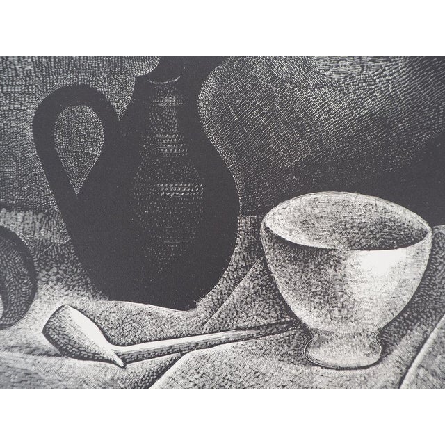 Demetrios Galanis, Still Life with Pitcher, 1926, Original Engraving For Sale - Image 5 of 7