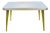 Rectangular Blue Laminate Table with Metal Legs For Sale