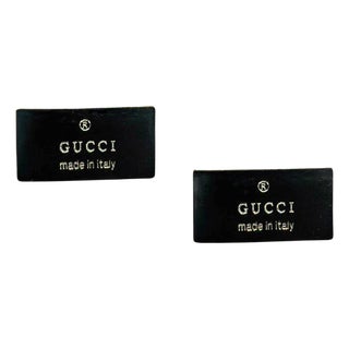 1990s Pair of Authentic Gucci Estate Mens Cufflinks Sterling Silver For Sale