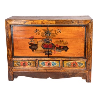 Sino Tibetan Painted Cabinet For Sale