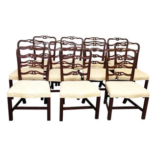 Set of 10 Mahogany Kittinger Cw Colonial Williamsburg Mahogany Dining Chairs For Sale