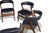 Six Mid 20th Century Curved Back Dining Chairs in Navy Leather For Sale - Image 12 of 16