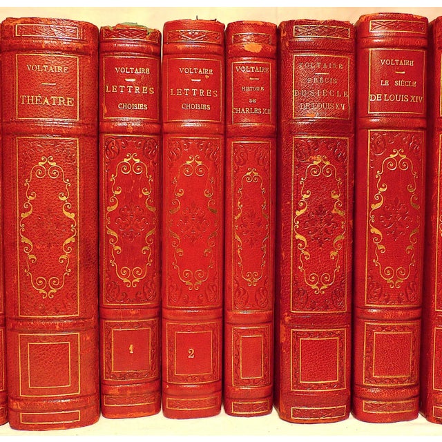 Late 19th Century Late 19th Century Leather Volumes, French Age of Enlightenment & Drama - 18 Books For Sale - Image 5 of 13