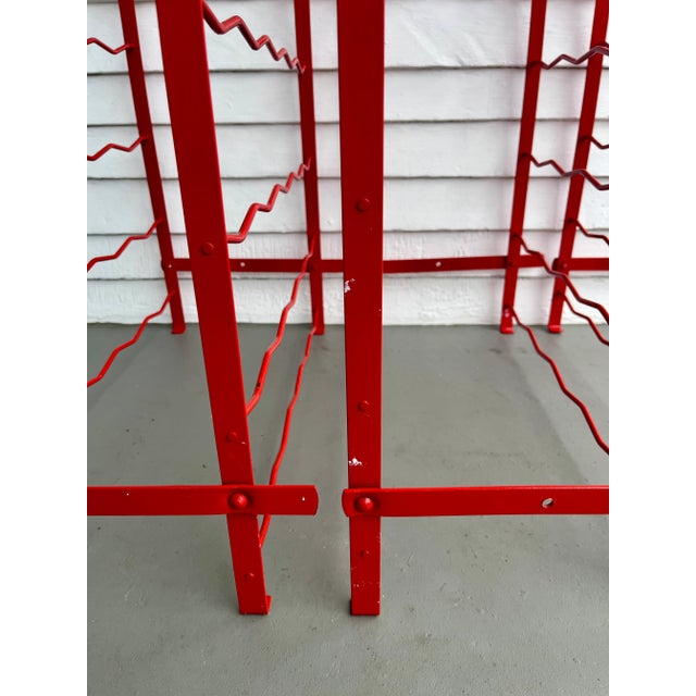 Vintage Red Metal Wine Racks by Blot Galland - Made in France For Sale In Seattle - Image 6 of 6