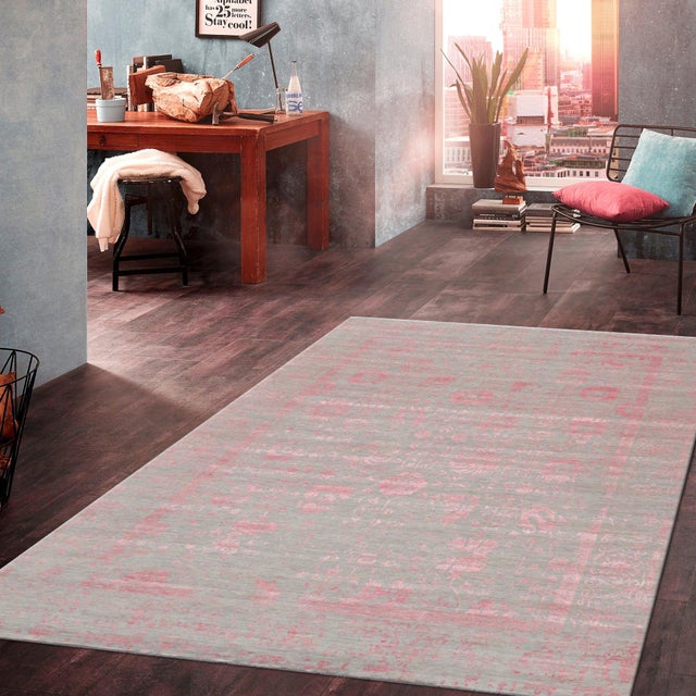 2020s Pasargad Home Transitional Silver Area Rug, 5'10'' X 8'10'' For Sale - Image 5 of 5