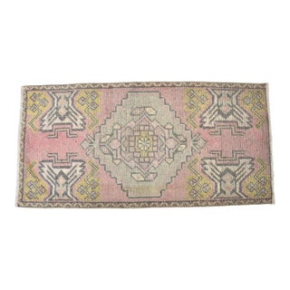 Oushak Vintage Small Rug For Sale