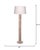 Coastal Jamie Young Abacus Mango Wood 1-Light Floor Lamp with Polyester Linen Shade For Sale - Image 3 of 5