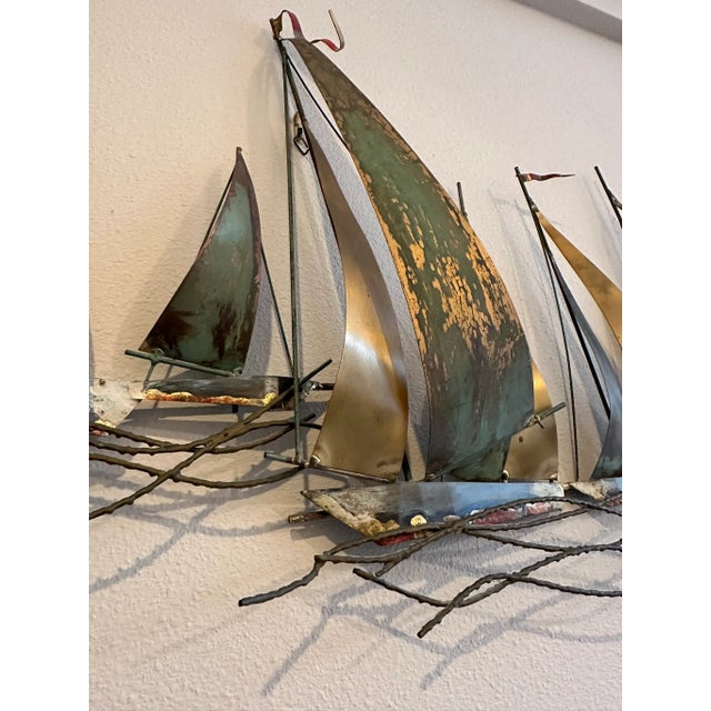 1970s Curtis Jere Sailboat Wall Sculpture For Sale - Image 10 of 11