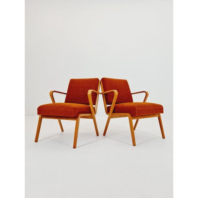Bauhaus German Lounge Armchair by Selman Selmanagic for VEB Hellerau, 1950s, Set of 2 For Sale - Image 3 of 18