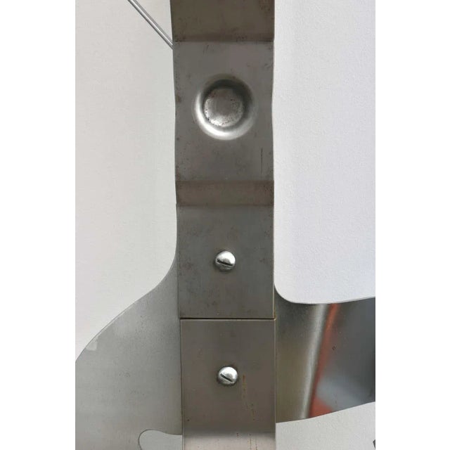 Mid-Century Modern Wall Mount Can Opener Sculpture in Stainless Steel by Curtis Jere For Sale - Image 3 of 11