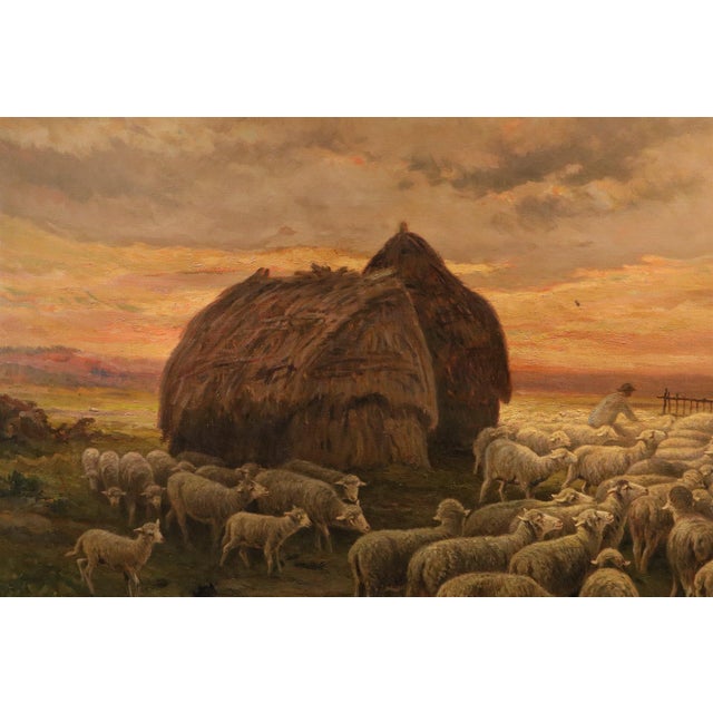 Charles Ferdinand Ceramano, Landscape, 1897, Oil on Canvas For Sale - Image 9 of 12