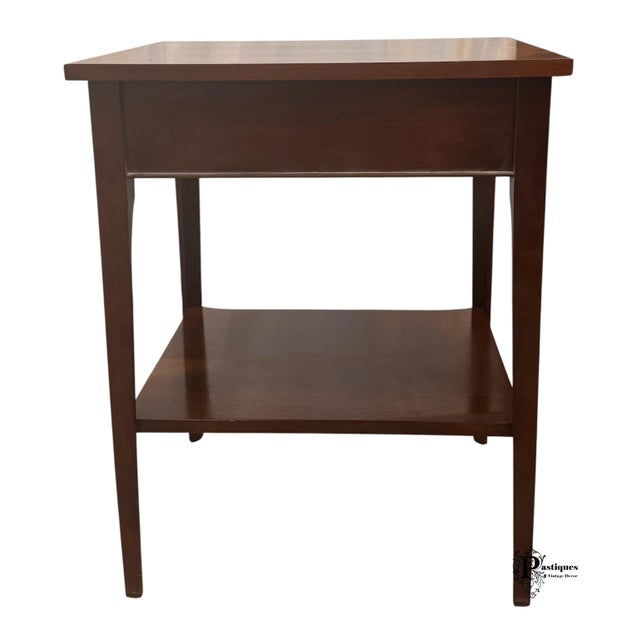 Vintage Craftique Chippendale Style Solid Mahogany Nightstand / Side Table For Sale - Image 10 of 11