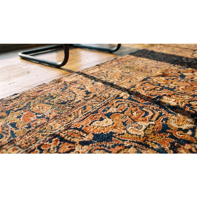 Textile Antique Persian Sarouk Rug 10' 2" x 19' 8" For Sale - Image 7 of 8