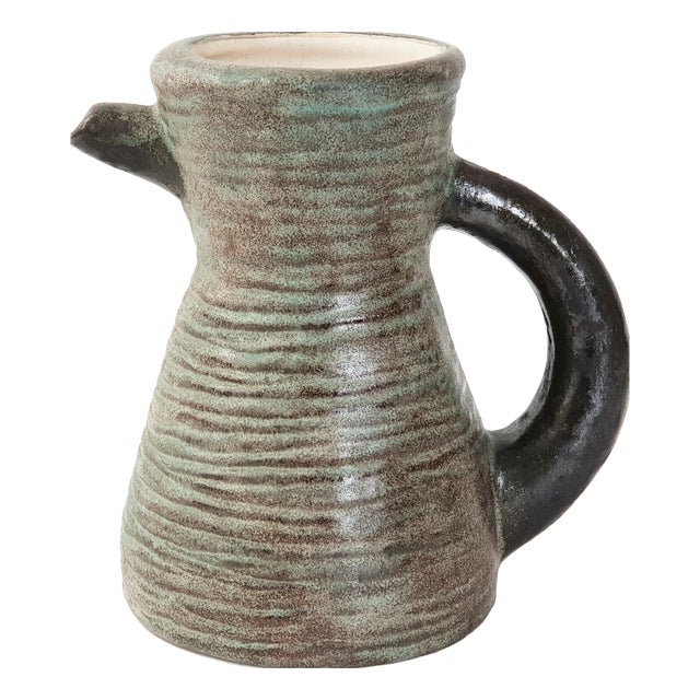 Vintage French Ceramic Stoneware Pitcher from LMR, 1950-1960 For Sale