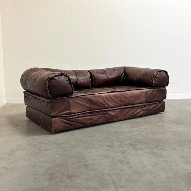 Vintage Leather Sofa or Daybed, 1970s For Sale - Image 4 of 16