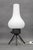 Mid-Century Modern Table Lamp with Sculptural Glass Shade and Metal Tripod, 1960s For Sale - Image 3 of 17