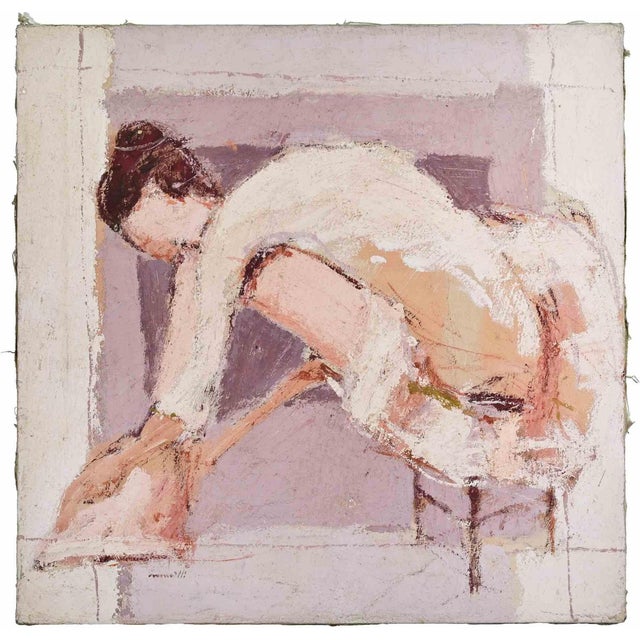 Franco Marzilli, Ballerina, Oil Painting, 1970s For Sale