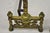Early 20th Century Antique French Empire Style Flame Finial Brass and Cast Iron Andirons - A Pair For Sale - Image 5 of 10