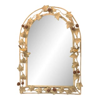 Vintage Italian Metal Tole Mirror For Sale